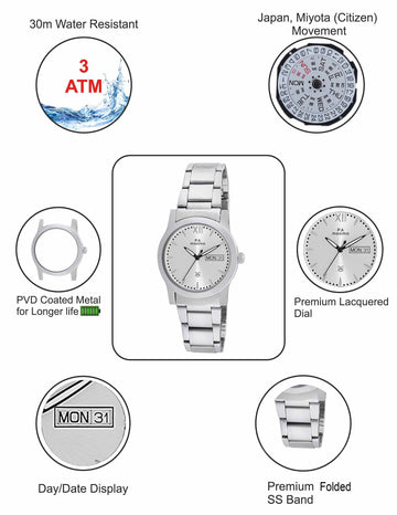 Maxima ATTIVO Women Silver Dial Analogue Watch - 38300CMLI